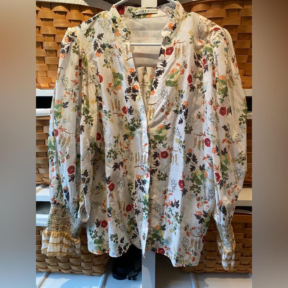 Alice + Olivia Multicolor Floral Top